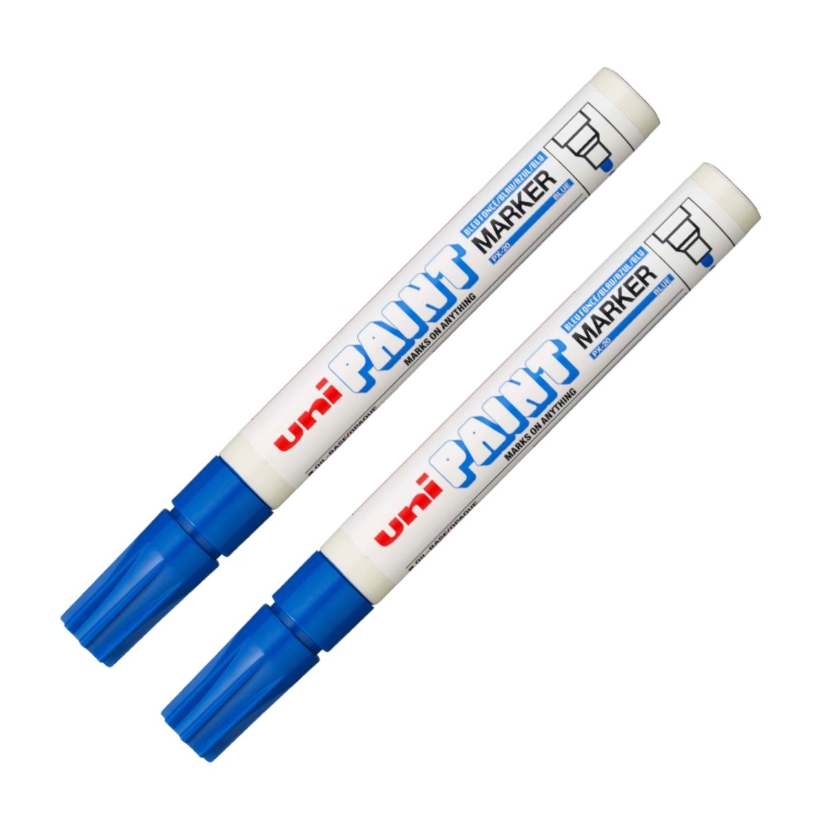 UNI BALL - UNI PX-20 Marcador de pintura permanente Azul Pack x 2