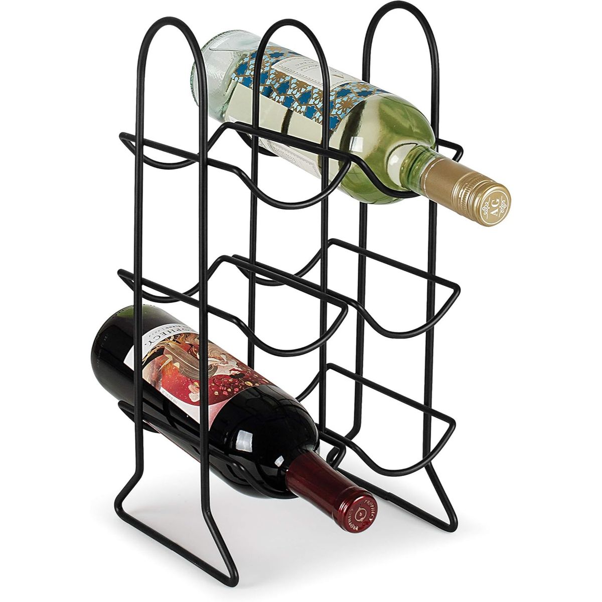 SPECTRUM - Rack 6 botellas de vino Townhouse negro