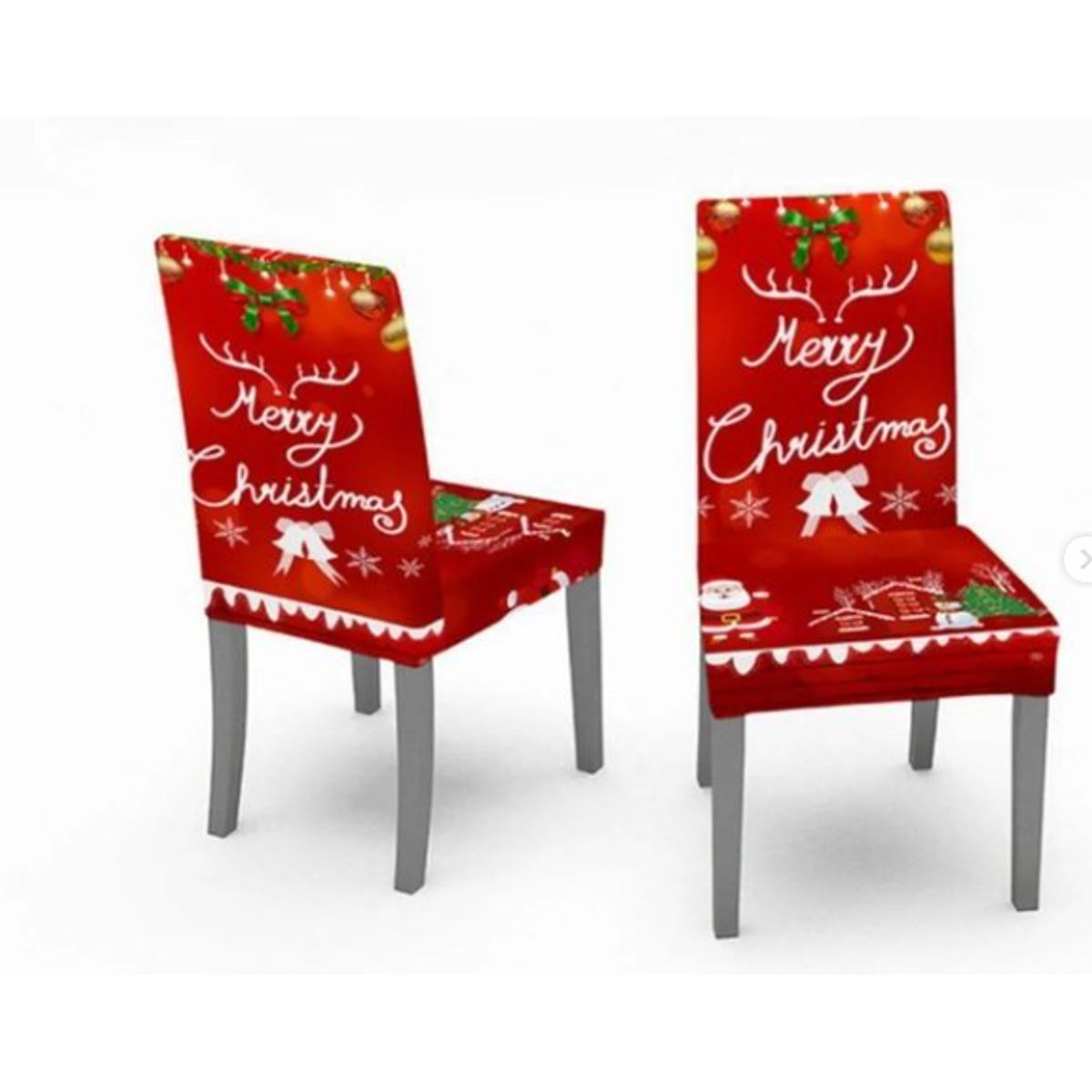 GENERICO - Funda Navideña Para Silla Pack x4
