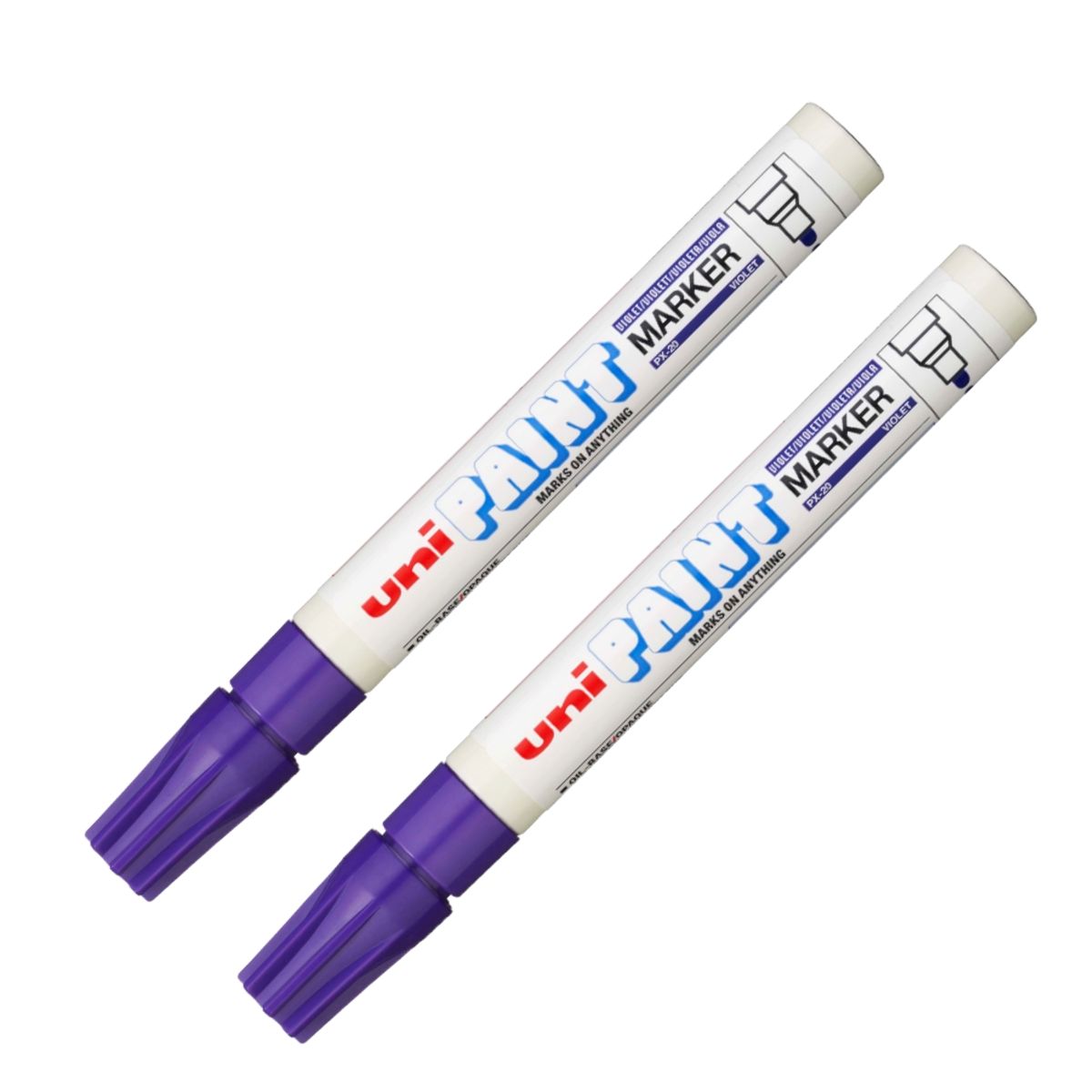 UNI BALL - UNI PX-20 Marcador de pintura permanente Violeta Pack x 2