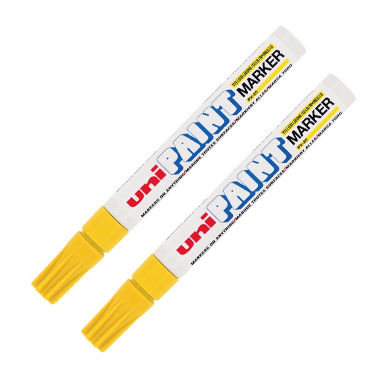 UNI BALL - UNI PX-20 Marcador de pintura permanente Amarillo Pack x 2