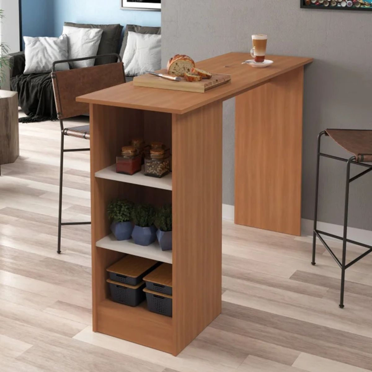 GENERICO - Mesa Desayunador  Marrón R&R MUEBLES