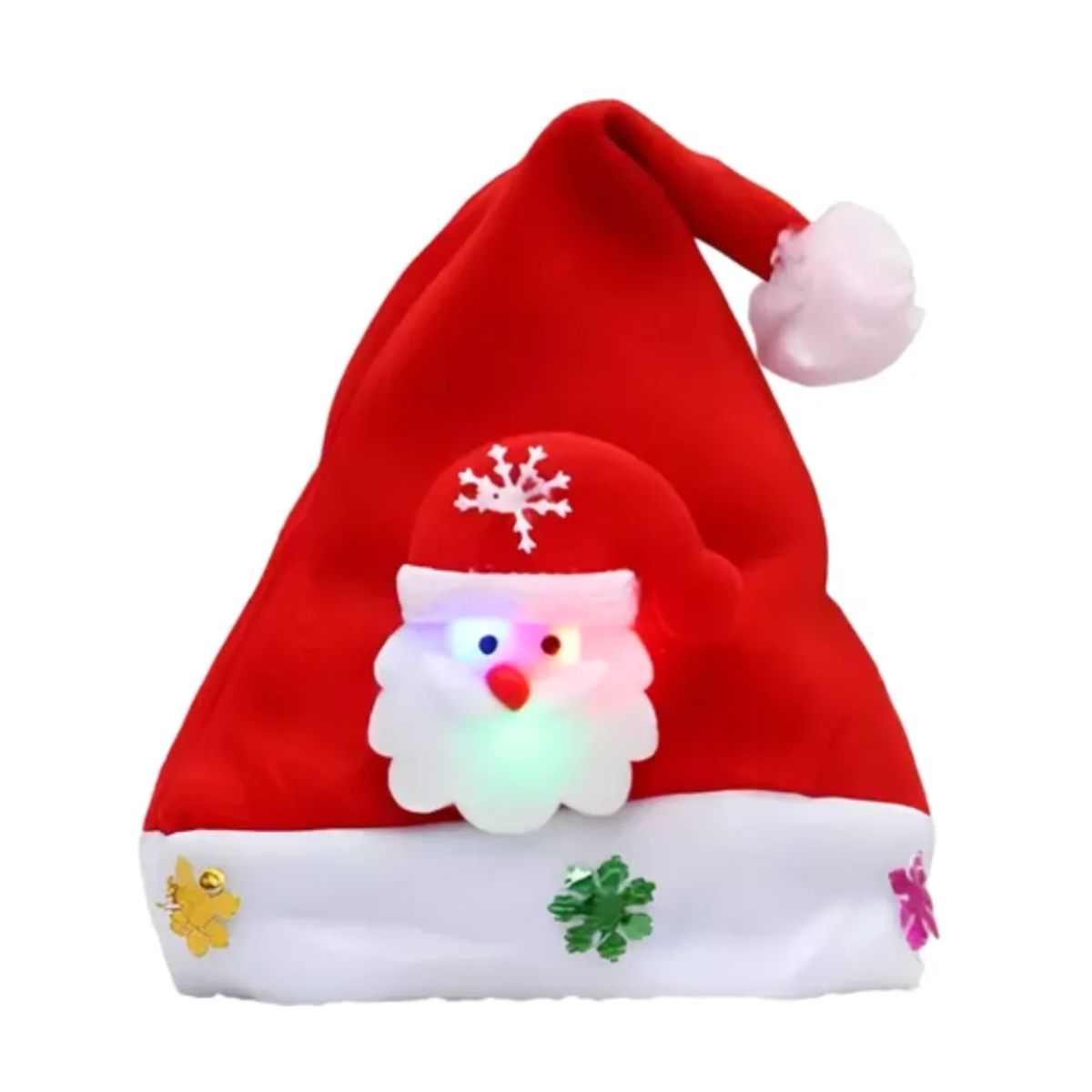 GENERICO - Gorro Navideño Con Luces 26x34cm