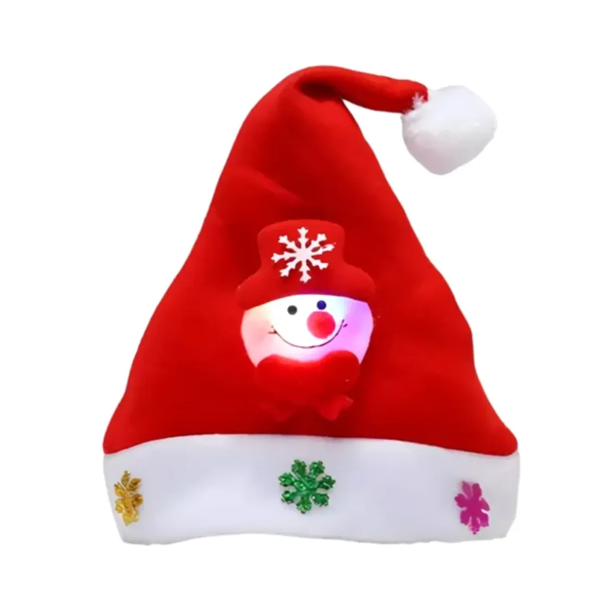 GENERICO - Gorro Navideño Con Luces 26x34cm