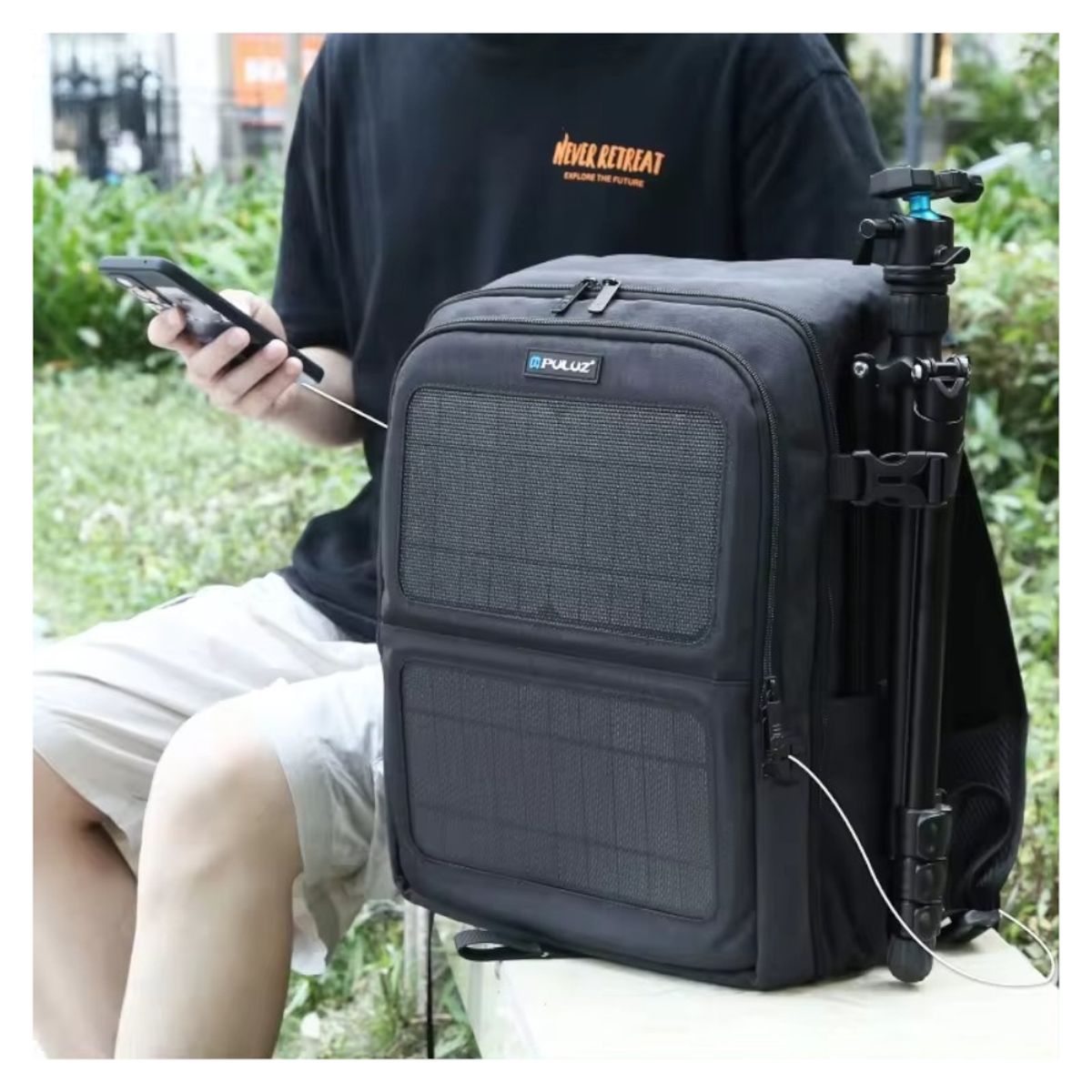 PULUZ - Mochila para Cámara Dslr PULUZ 5018 con Panel Solar