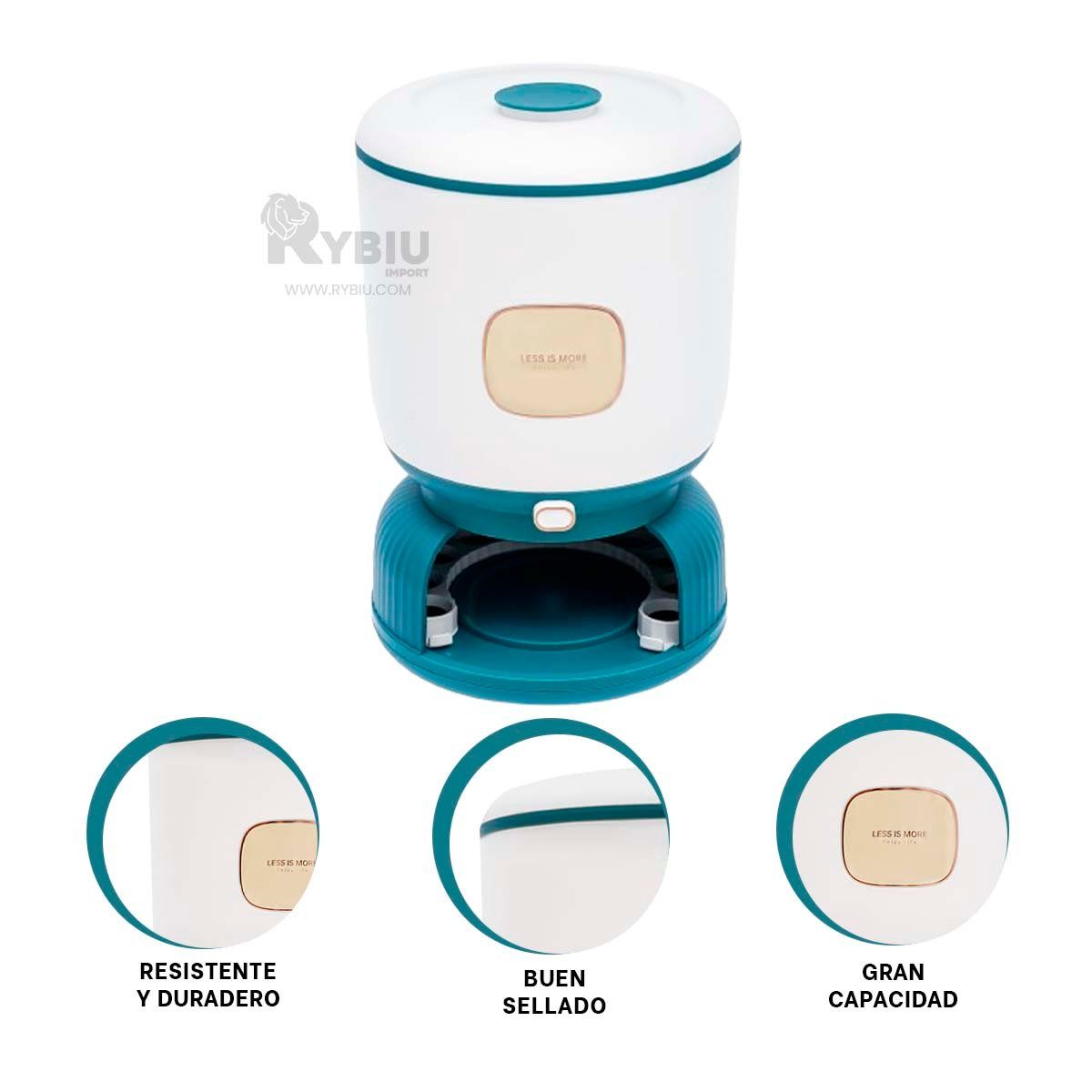 RYBIU IMPORT - Dispensador de Cereal Verde y Blanco 10 kg Y+Papel de Regalo