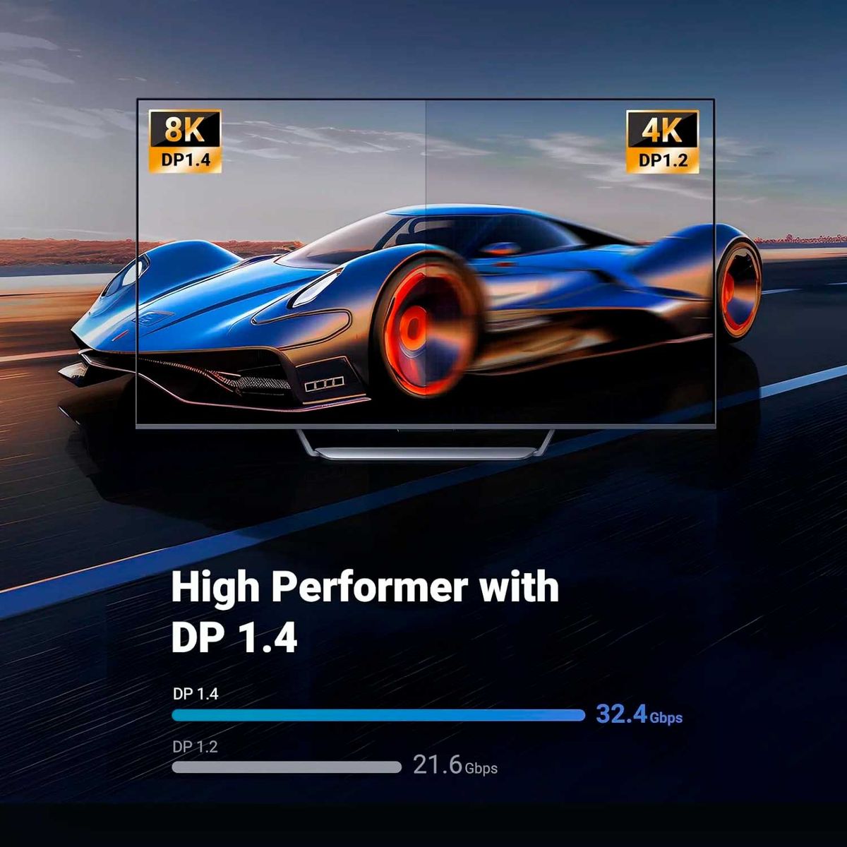 UGREEN - Cable UGREEN Displayport 8K60Hz de 2M DP114 80392