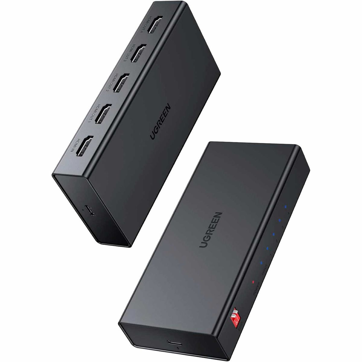 UGREEN - Splitter de Video HDMI UGREEN de 4 puertos 4K 60Hz-Black CM570 90514