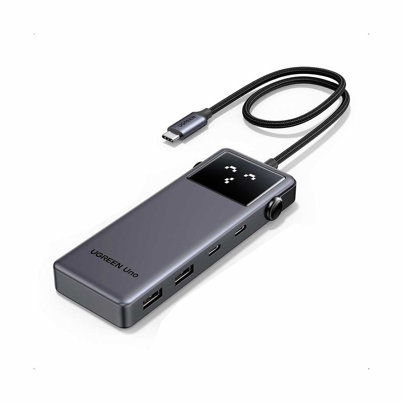 UGREEN - Adaptador Ugreen 6-en-1 1xHDMI 2xUSB-C 2xUSB-A 1xUSB-C PC100W 35998