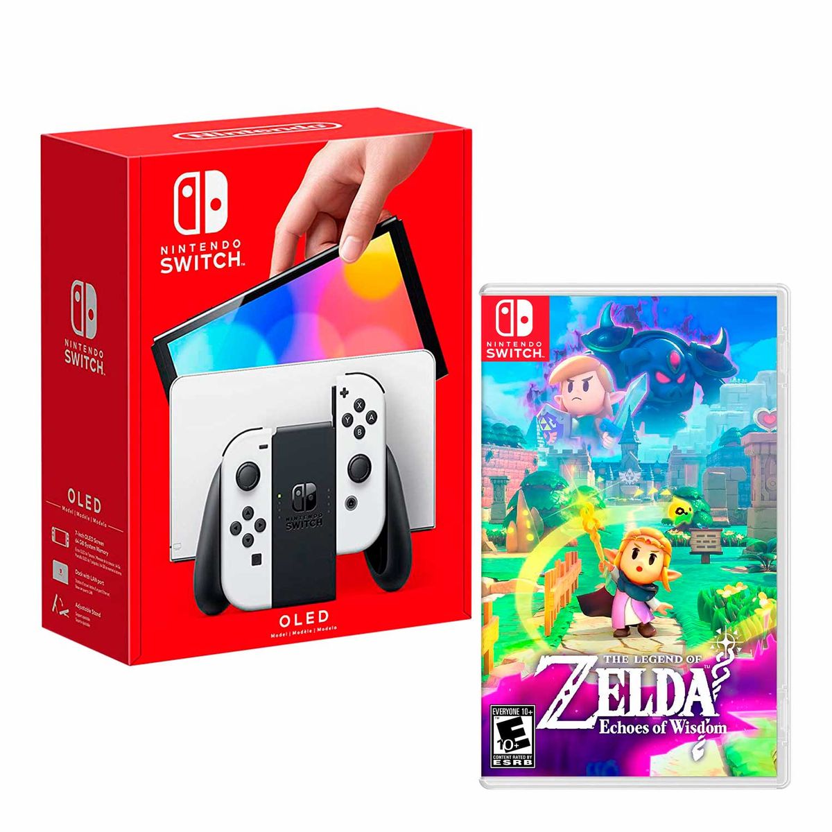 NINTENDO - Consola Nintendo Switch Modelo Oled Blanco + Zelda Echoes