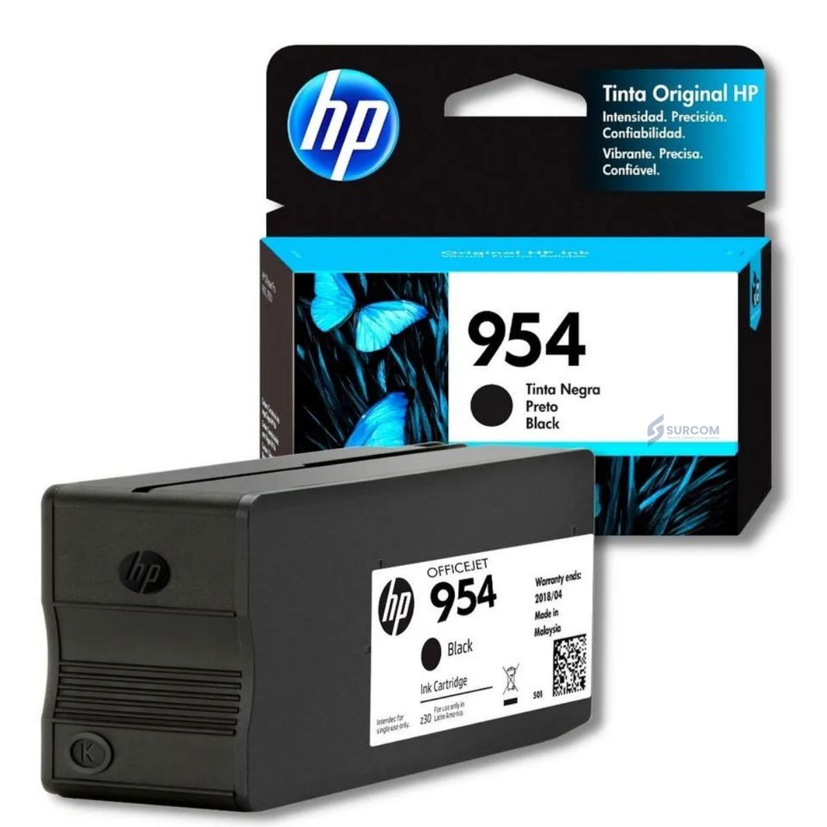 HP - Cartucho De Tinta Original 954 Black L0S59AL Para OfficeJet Pro 7740