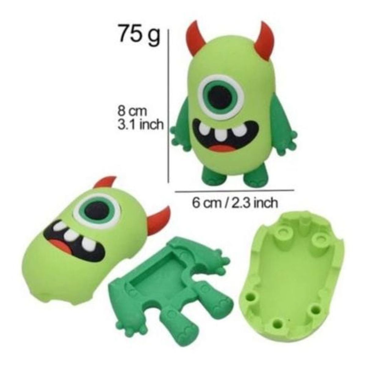 GENERICO - BORRADOR 3D ALIEN  8 CM