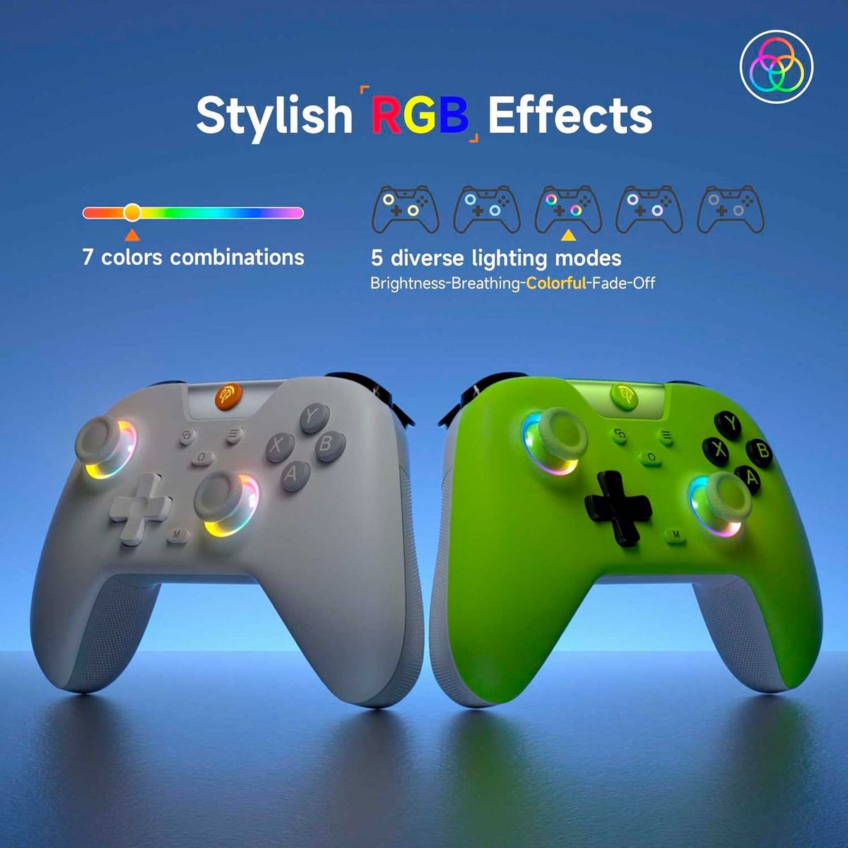 GENERICO - Mando Inalambrico Easysmx X05 Green Vibracion Rgb