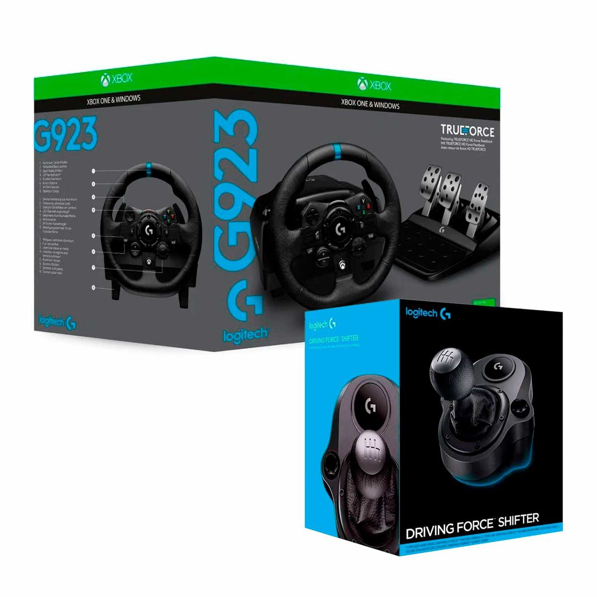 LOGITECH - Timon Logitech G923 Driving Force + Palanca De Cambios