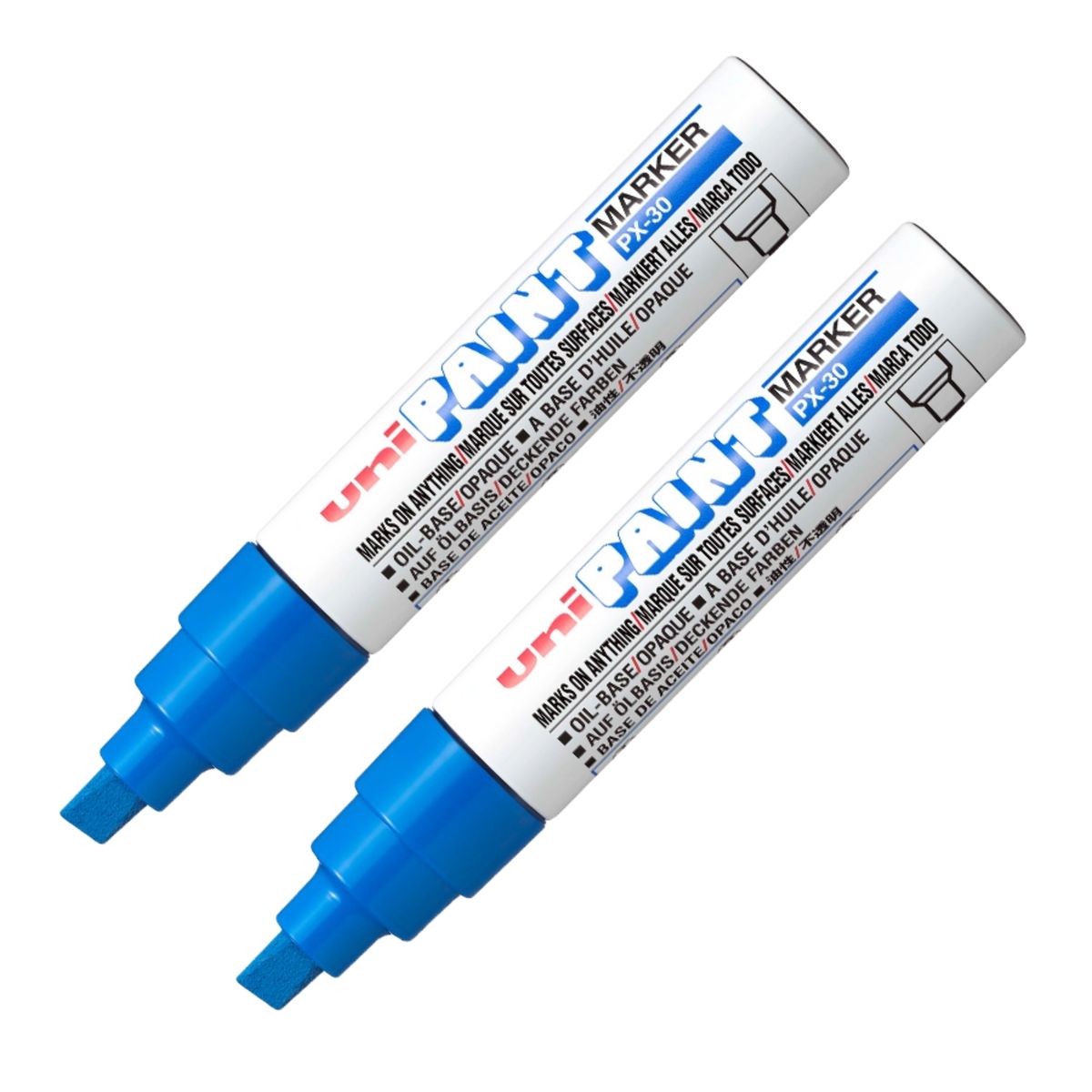 UNI BALL - UNI PX-30 Marcador de pintura permanente Azul Pack x 2