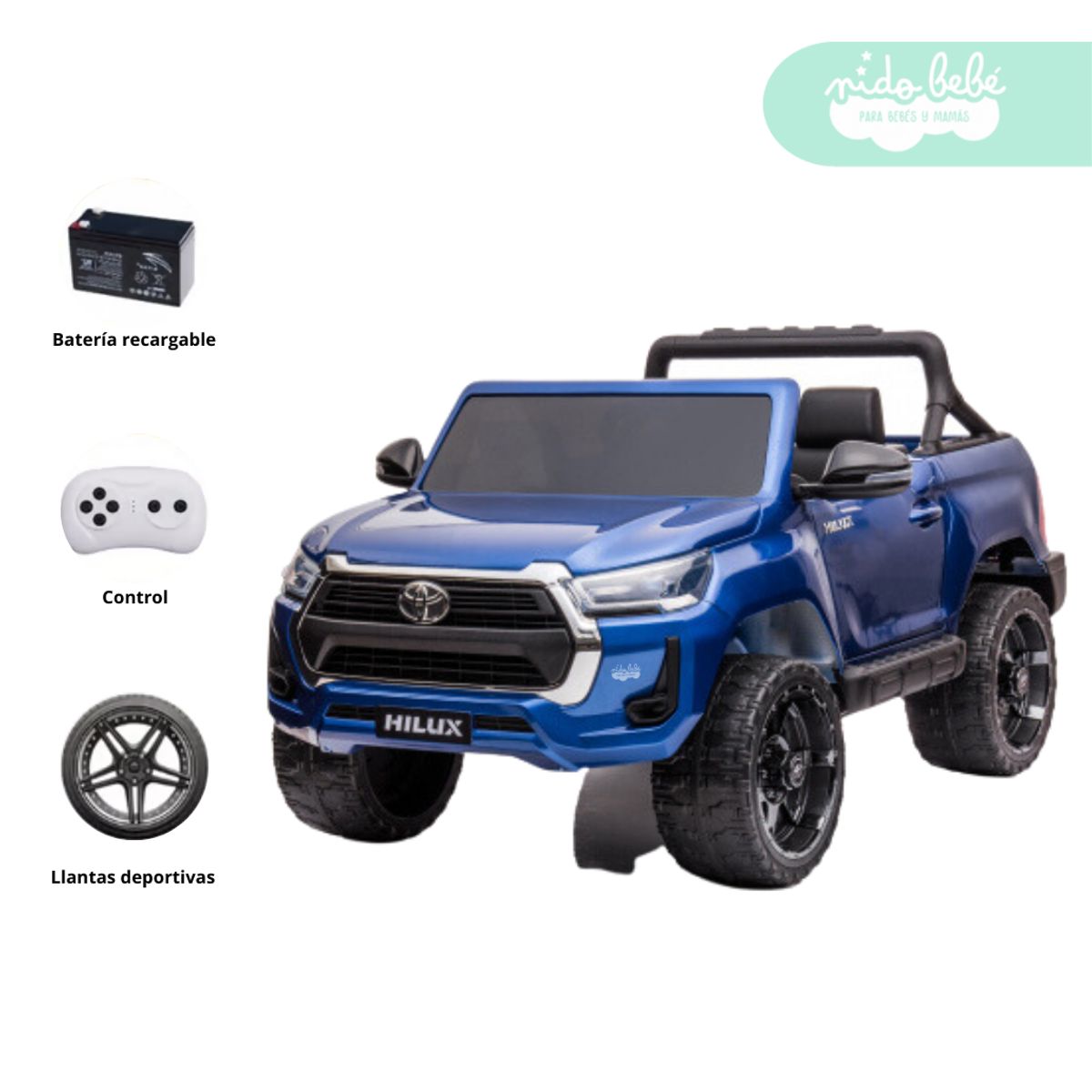 GENERICO - Carro a Batería 4x4 Toyotta ultiman Blue