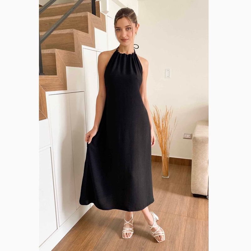 URPI DREAMS - Maxivestido  mujer vestido largo escote espalda