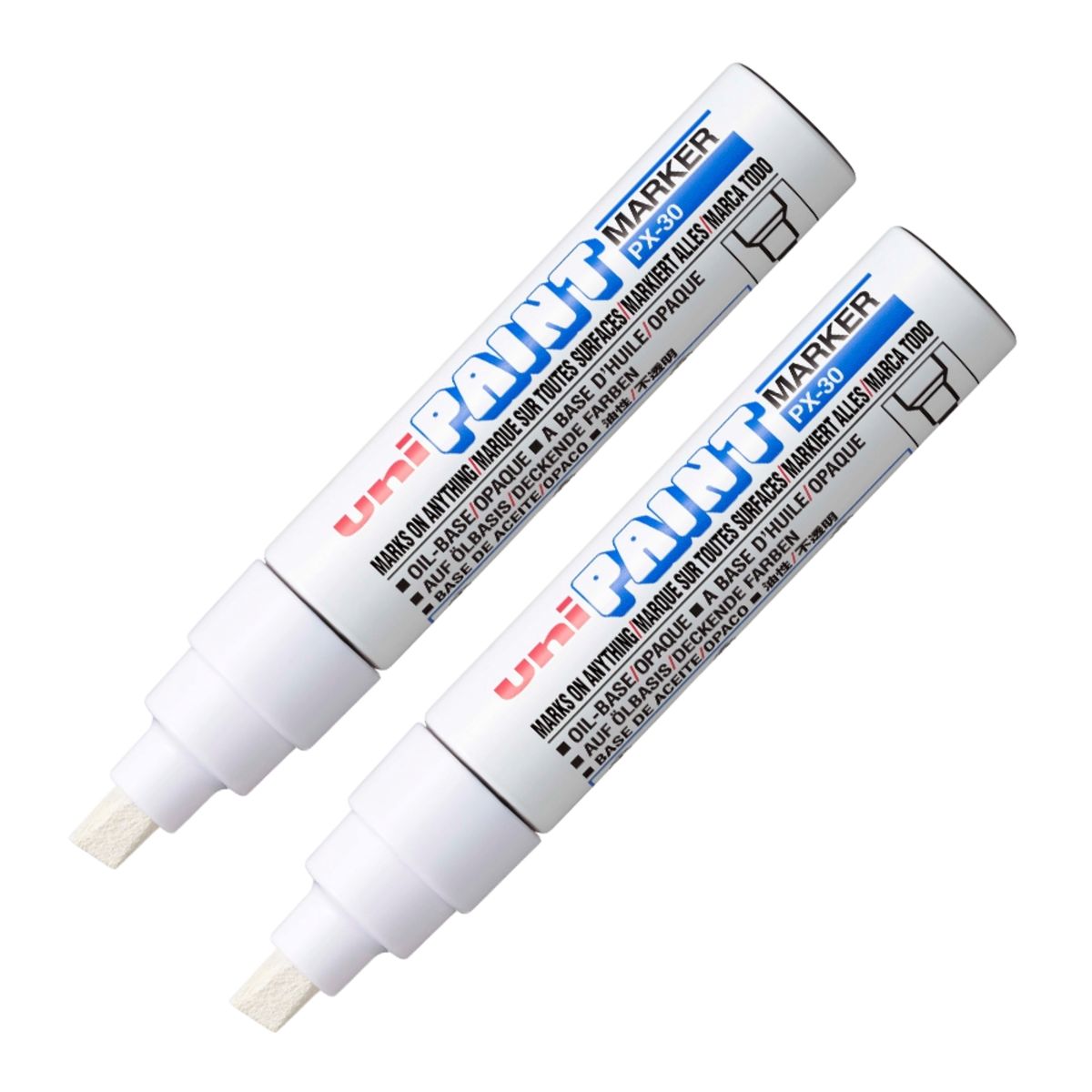 UNI BALL - UNI PX-30 Marcador de pintura permanente Blanco Pack x 2
