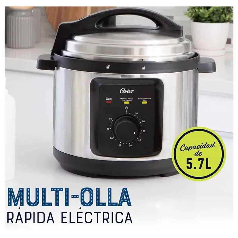 OSTER - Multi Olla Oster Rápida de Presión Eléctrica Manual 57L CKSTPCEC57M