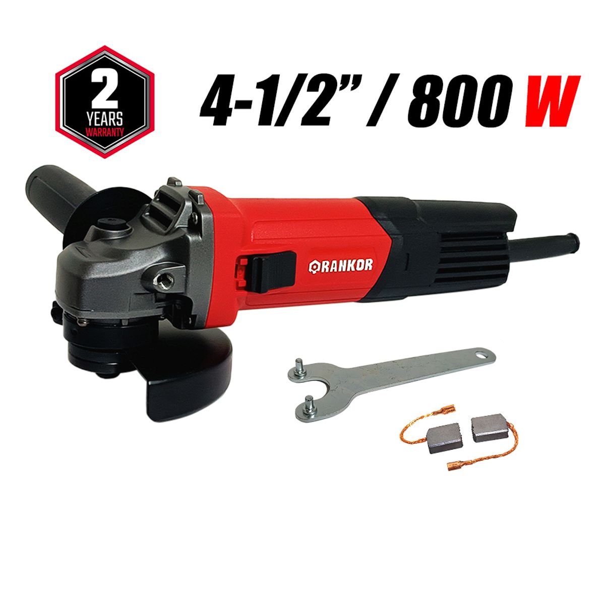 RANKOR - Amoladora Esmeril Angular Industrial 4 1/2" Rankor RAG800401 800W 11000rpm