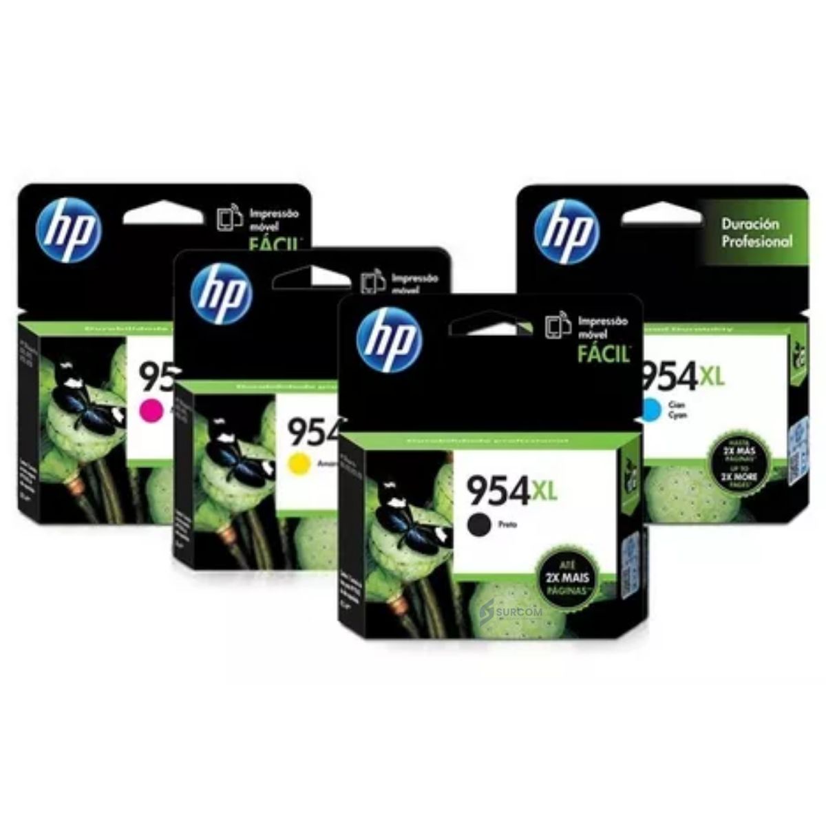 HP - Kit Tinta HP 954XL Cyan Magenta Amarillo Negro Original