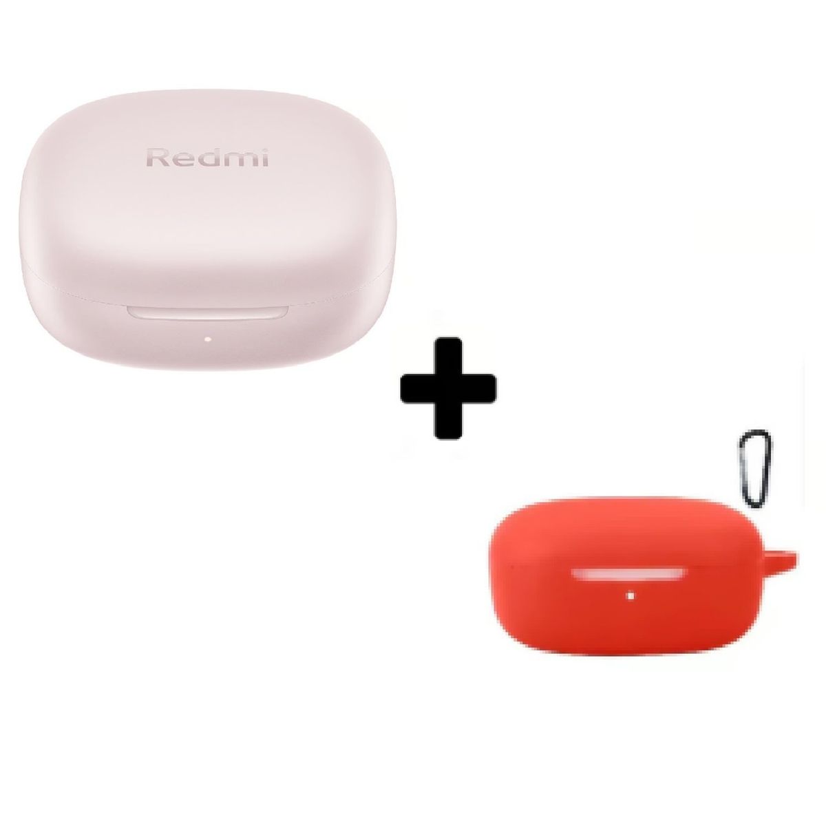 XIAOMI - Xiaomi Redmi Buds 6 Play Rosado + Funda de Silicona Rojo