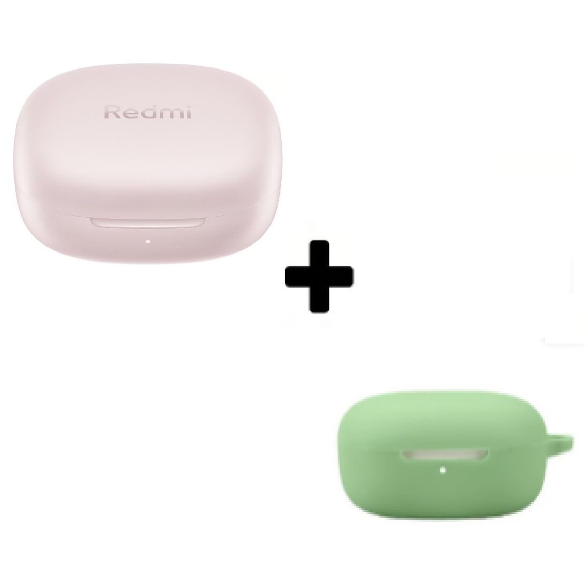 XIAOMI - Xiaomi Redmi Buds 6 Play Rosado + Funda de Silicona Verde