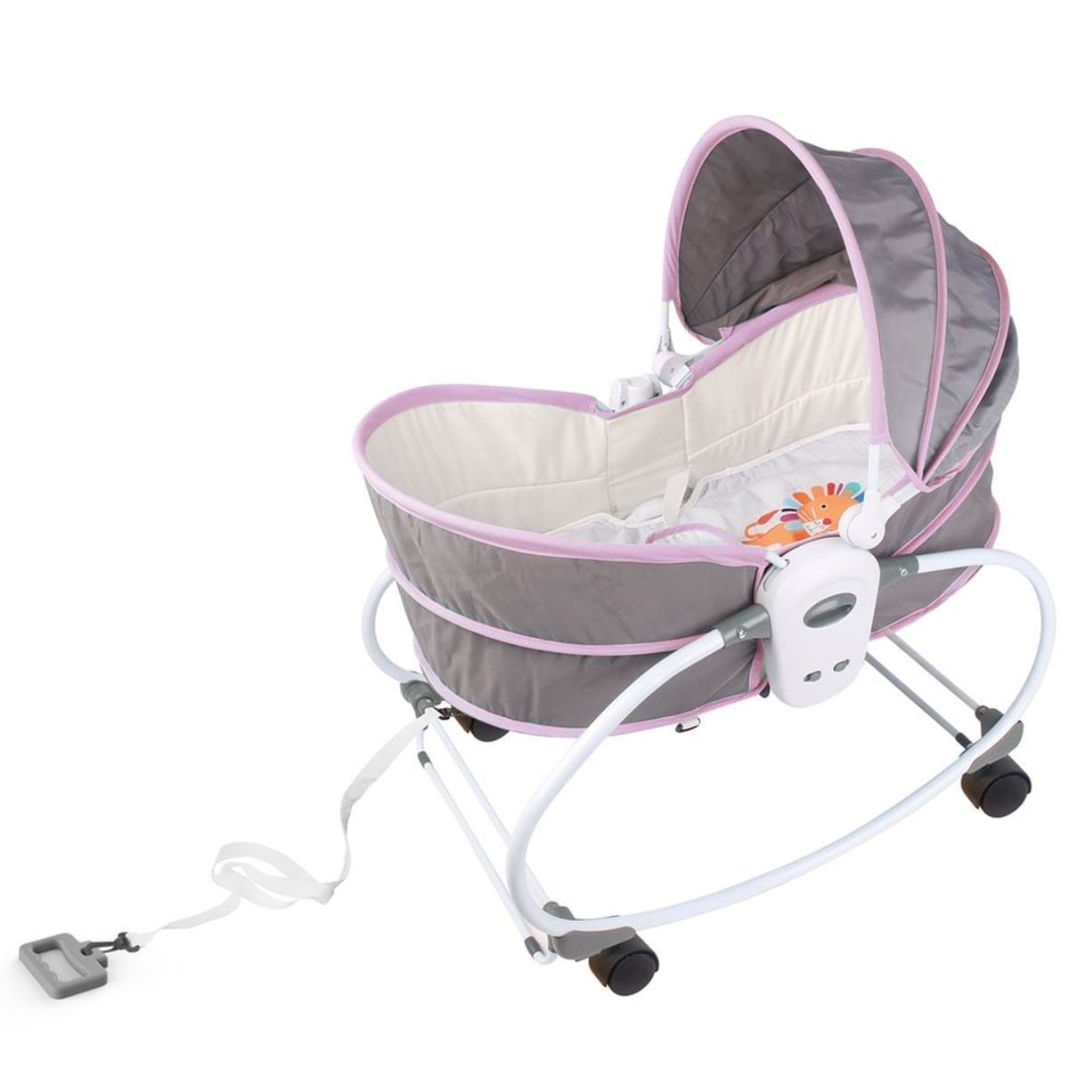 PEQUEÑAS TRAVESURAS - Silla Mecedora y Moisés Rosada 6 en 1 de Lujo
