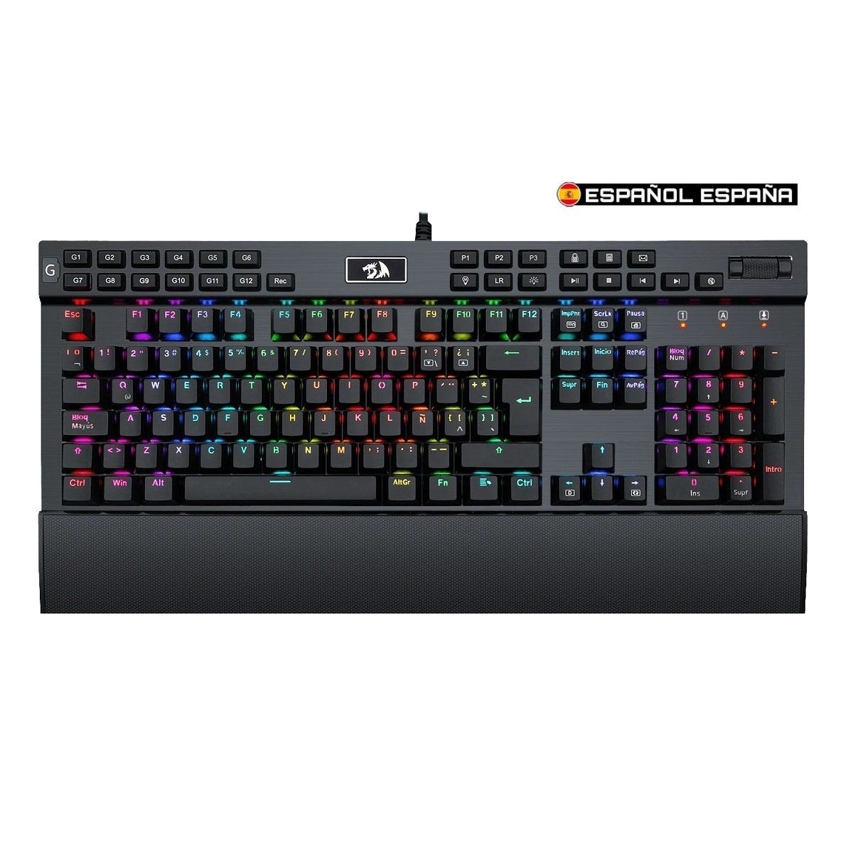 REDRAGON - Redragon - Teclado Yama K550 RGB Switch Purple España Black