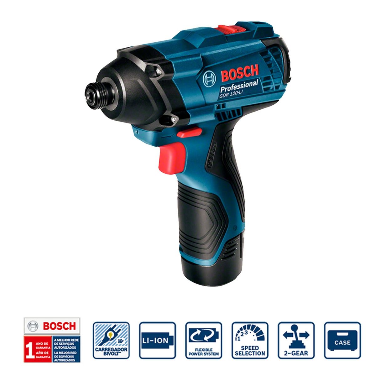 BOSCH - Taladro Atornillador GSR 120 + Impacto GDR 120 Bosch 12v