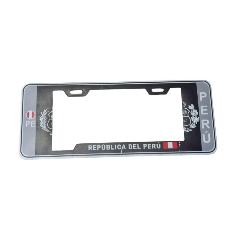GENERICO - Porta Placa Modelo Europeo Con Diseño Peruano