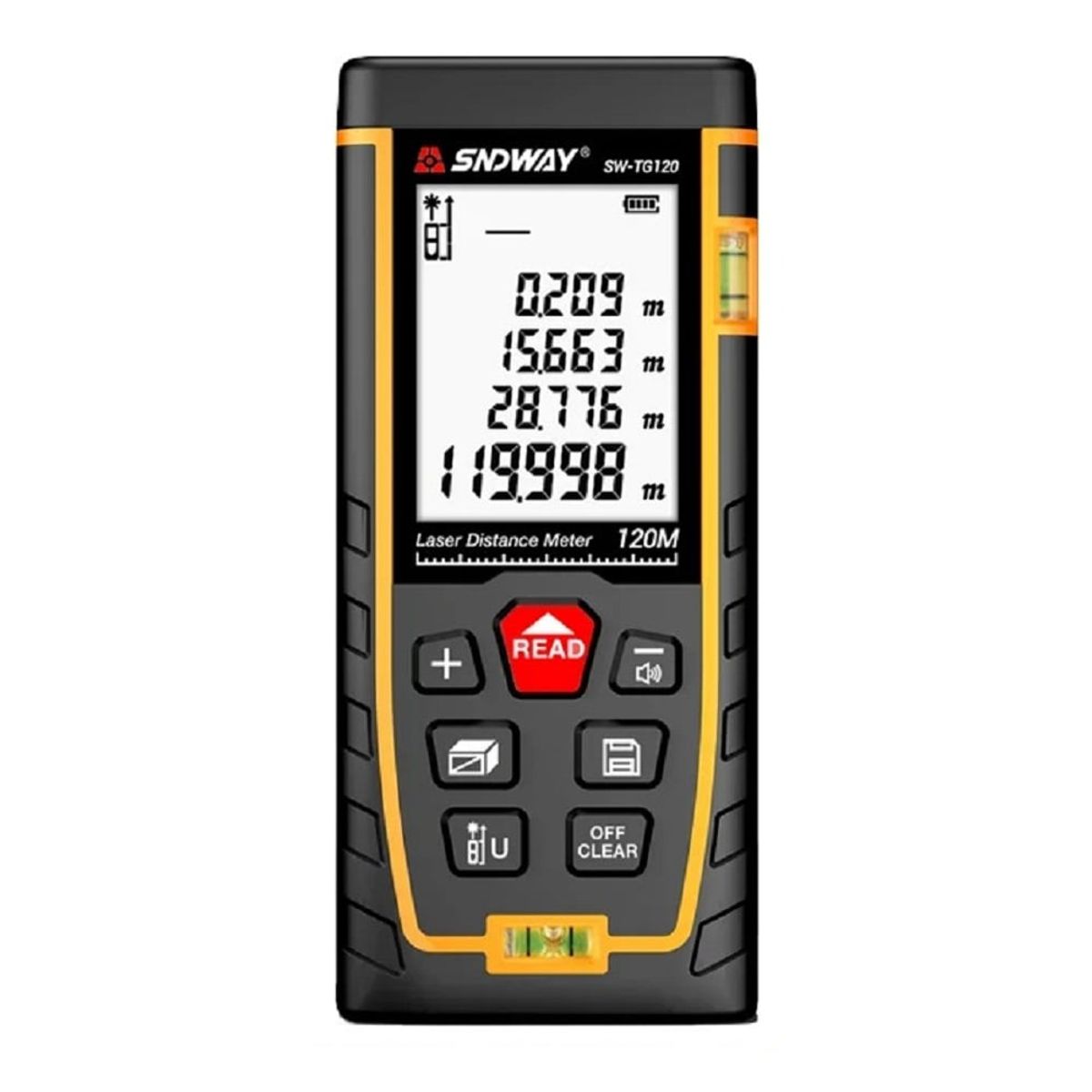 SNDWAY - Medidor De Distancia Laser 120m con Nivel SW-TG120 SNDWAY