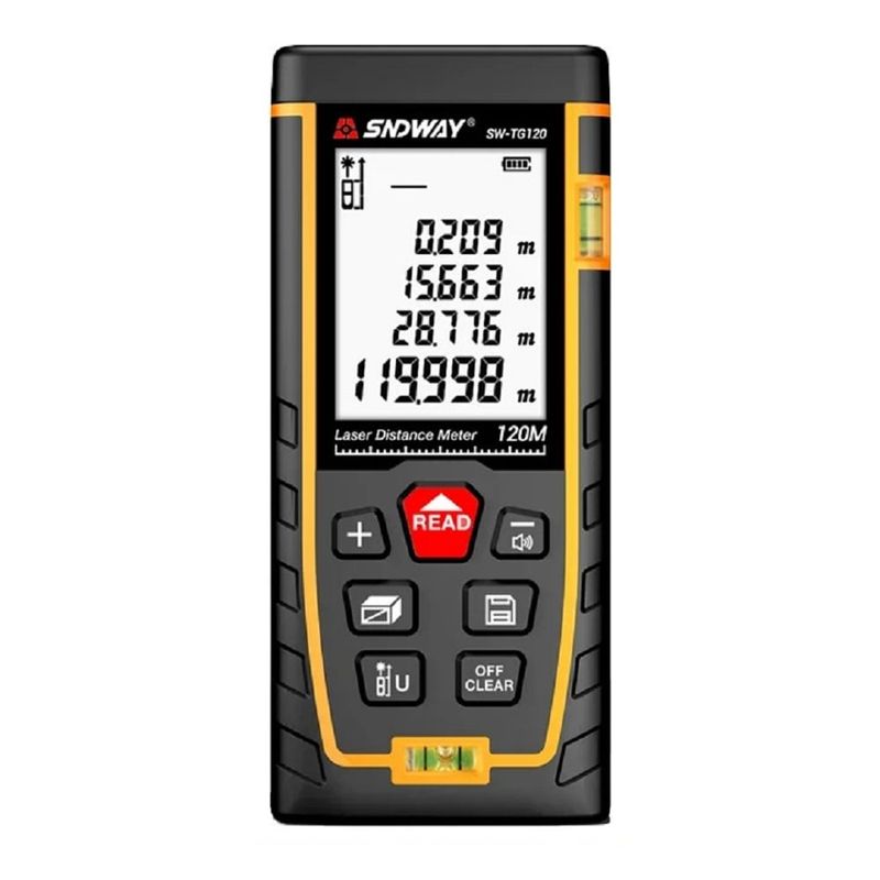 SNDWAY - Medidor De Distancia Laser 120m con Nivel SW-TG120 SNDWAY