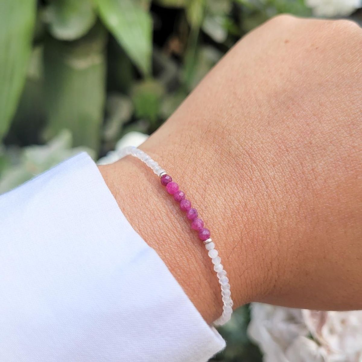 INTUERI - Pulsera Celia Ruby y Piedra luna