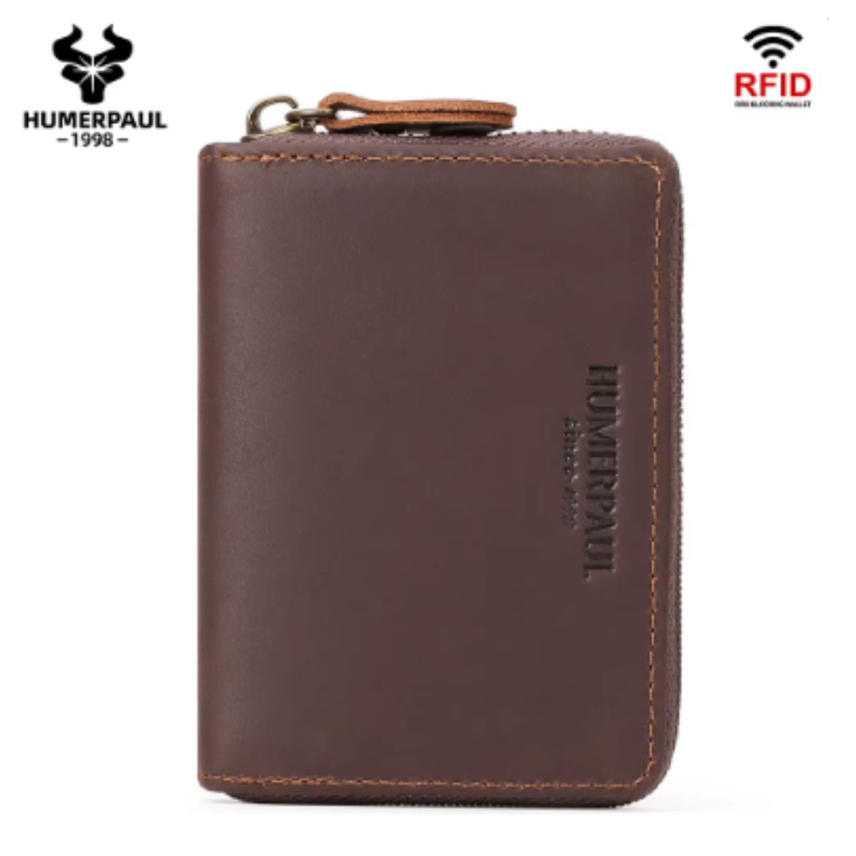 GENERICO - Billetera HUMERPAUL VINTAGE de cuero genuino vacuno