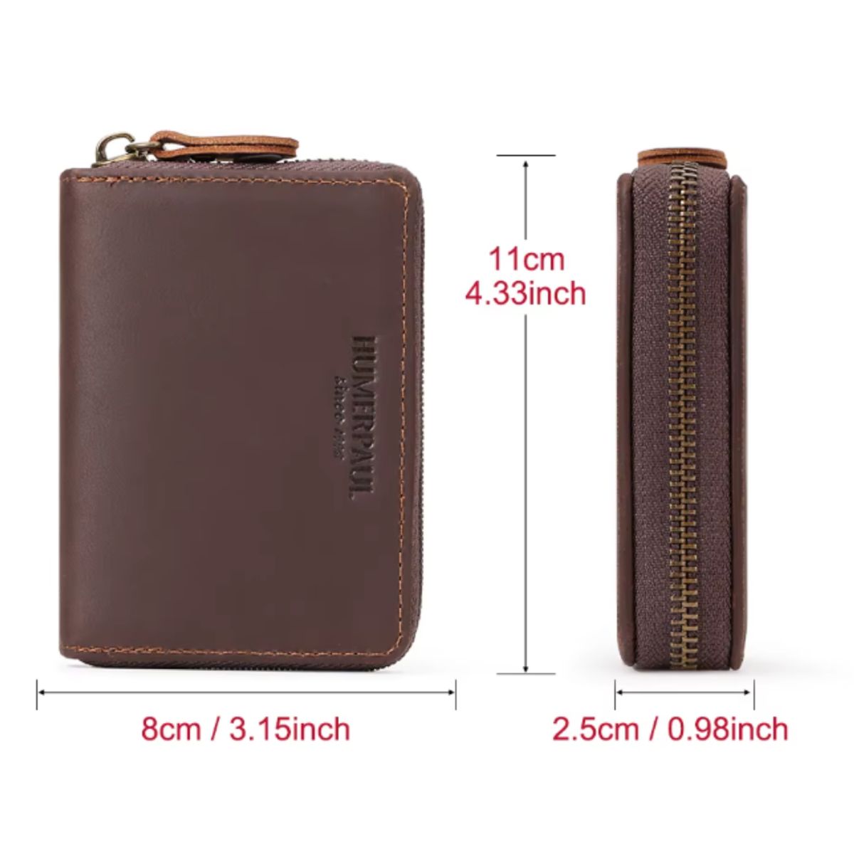 GENERICO - Billetera HUMERPAUL VINTAGE de cuero genuino vacuno