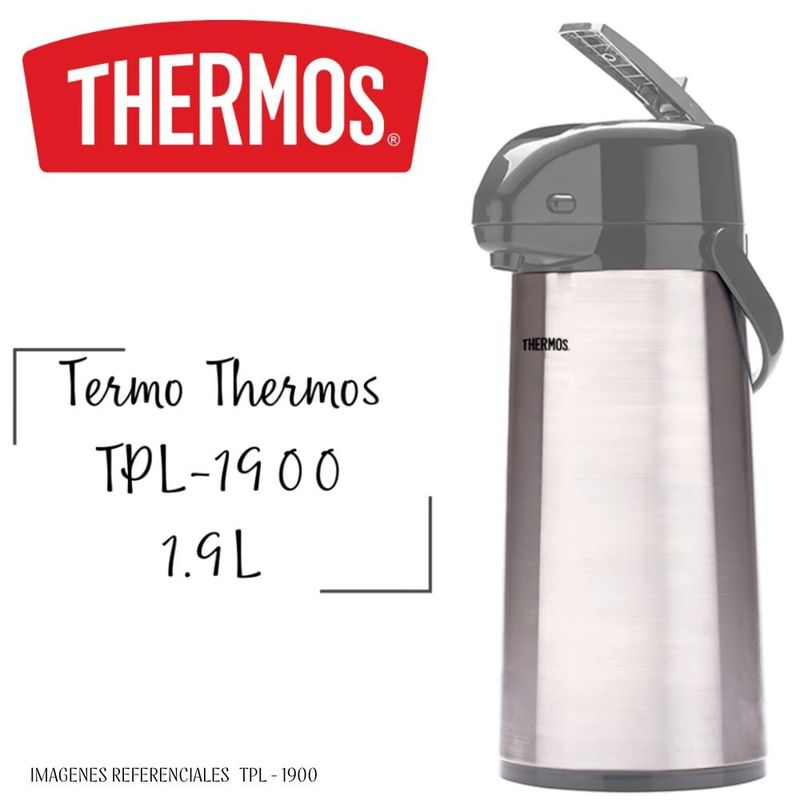 THERMOS - Termo Thermos Sifón 1.9 Lt TPL-1900 -Plomo