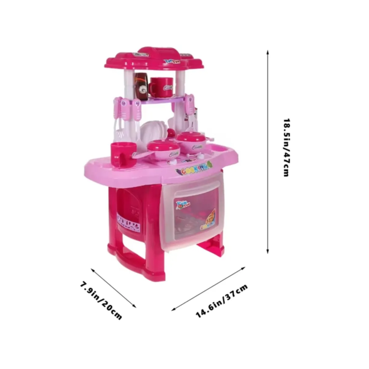 GENERICO - Juguete para Niñas Juego de Cocina Portatil Carrito 3 en 1