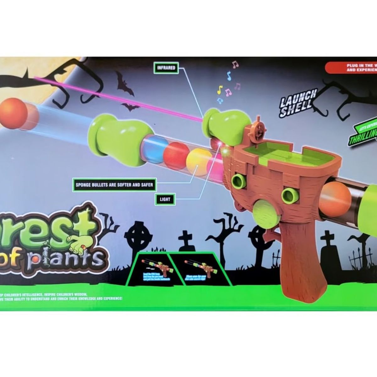 GENERICO - Juego De Disparos Planta vs Zombies con Marcador Electrónico