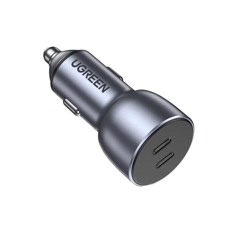 UGREEN - Cargador PREMIUM Coche 40W USB-C Dual Carga Rapida Samsung iPhone