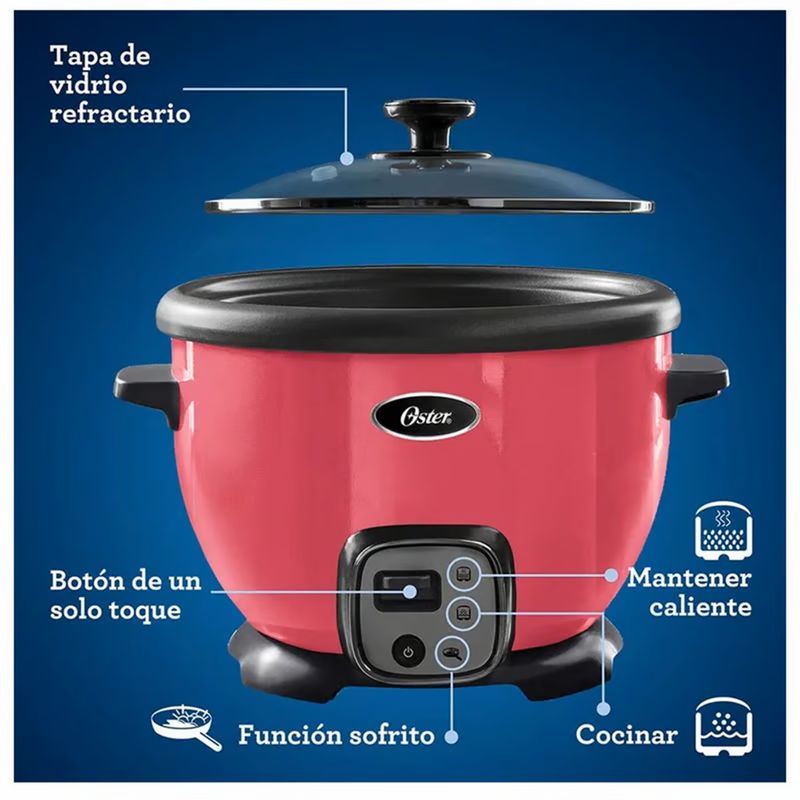OSTER - Olla Arrocera Multiusos OSTER 18L con función de aderezo CKSTRC8029M