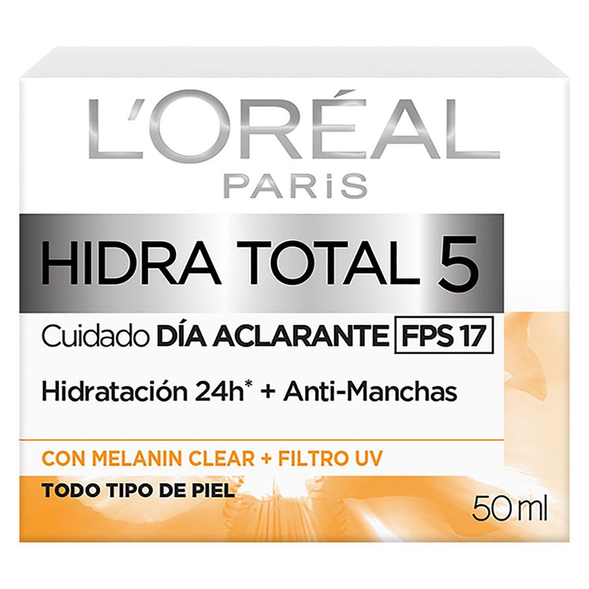 LOREAL PARIS - Crema humectante Aclarante Hidra-Total 5 x 50 ml