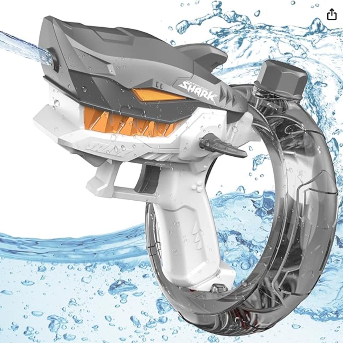 GENERICO - Pistola de Agua Electronica Tiburón Gris