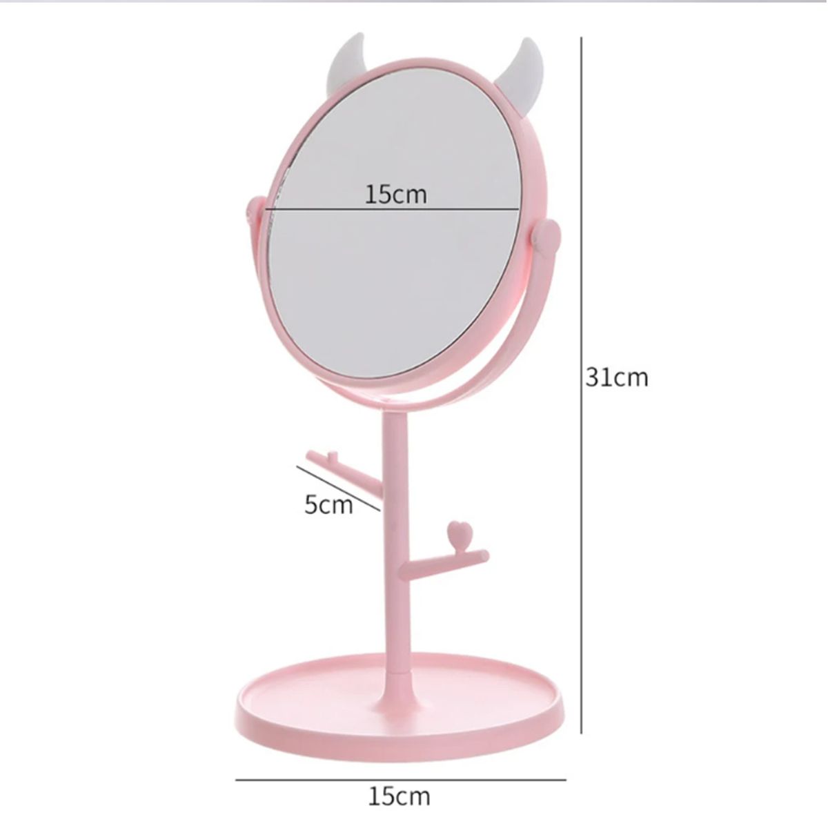 GENERICO - ESPEJO PARA TOCADOR DIABLITA ROSA