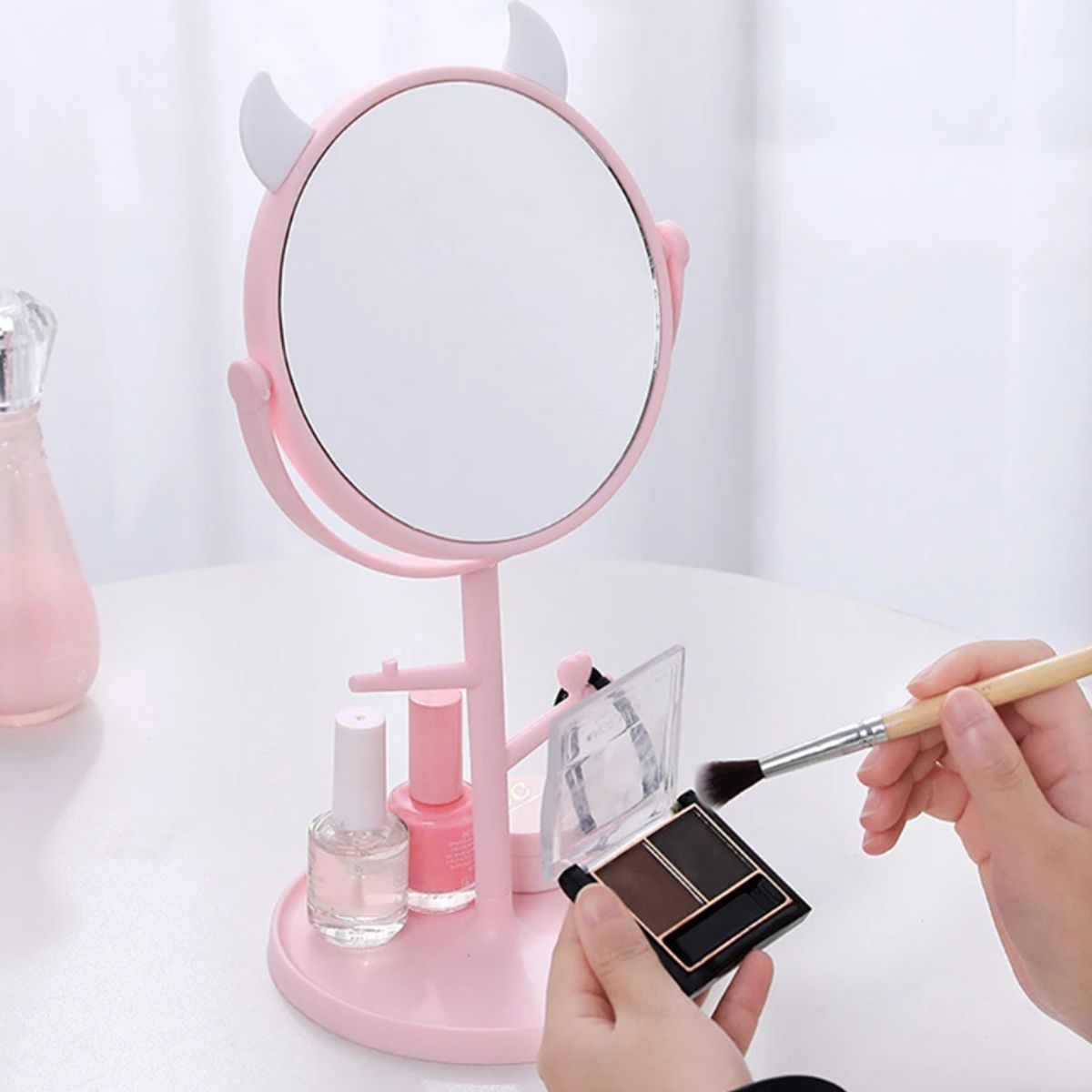 GENERICO - ESPEJO PARA TOCADOR DIABLITA ROSA