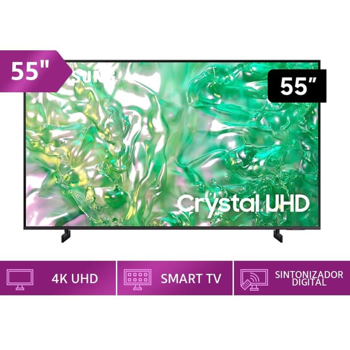 SAMSUNG - Televisor 55" Crystal UHD DU8000 4K Tizen OS Smart 2024