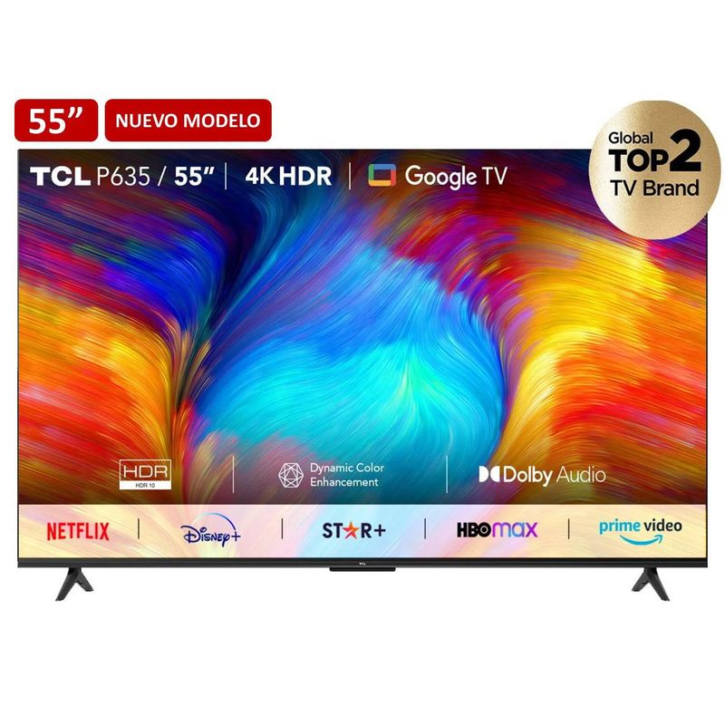 TCL - Televisor TCL  55" UHD 4K Smart Tv 55P635