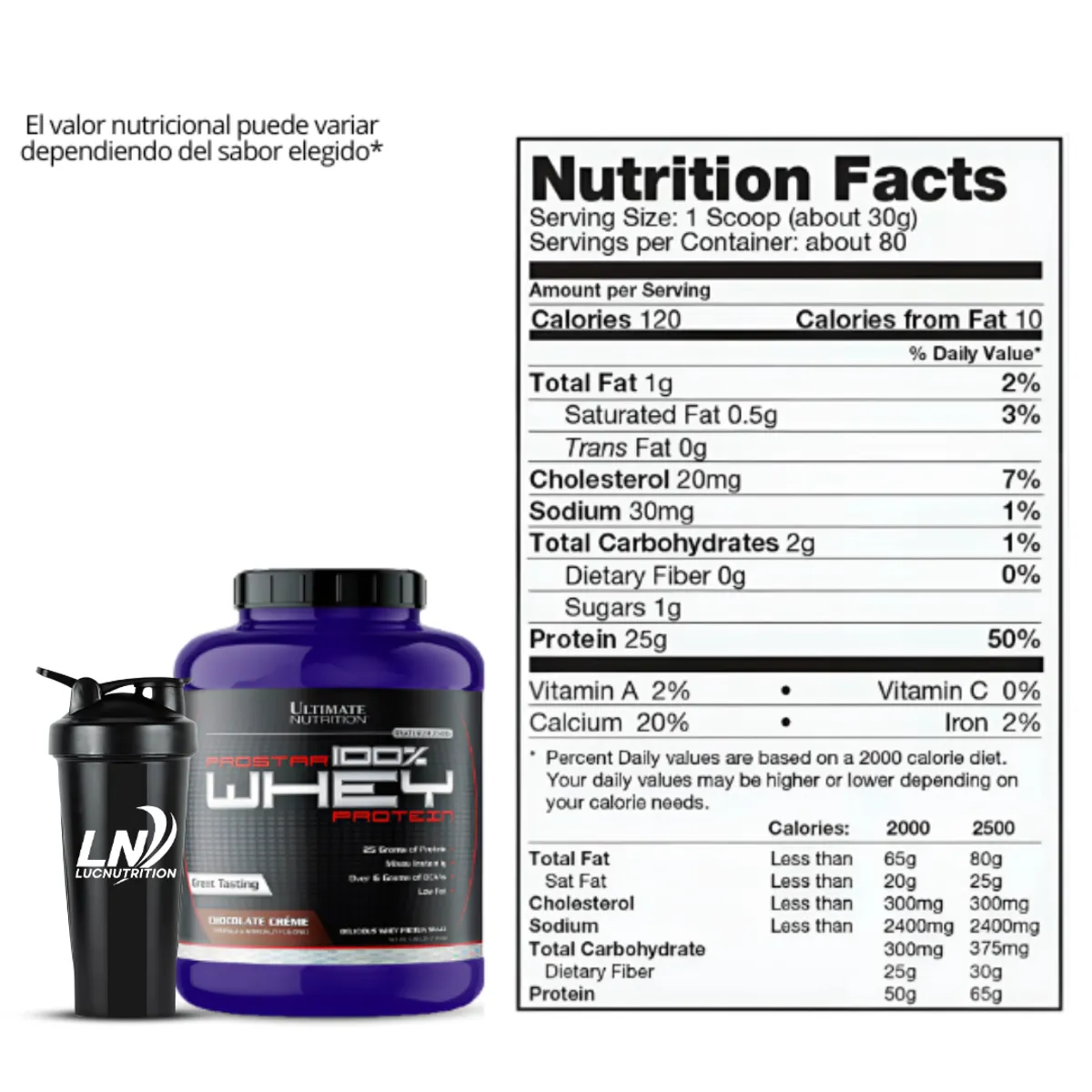 ULTIMATE NUTRITION - Prostar 100 % Whey 5 LB Proteina Ultimate Nutrition - Chocolate Crema