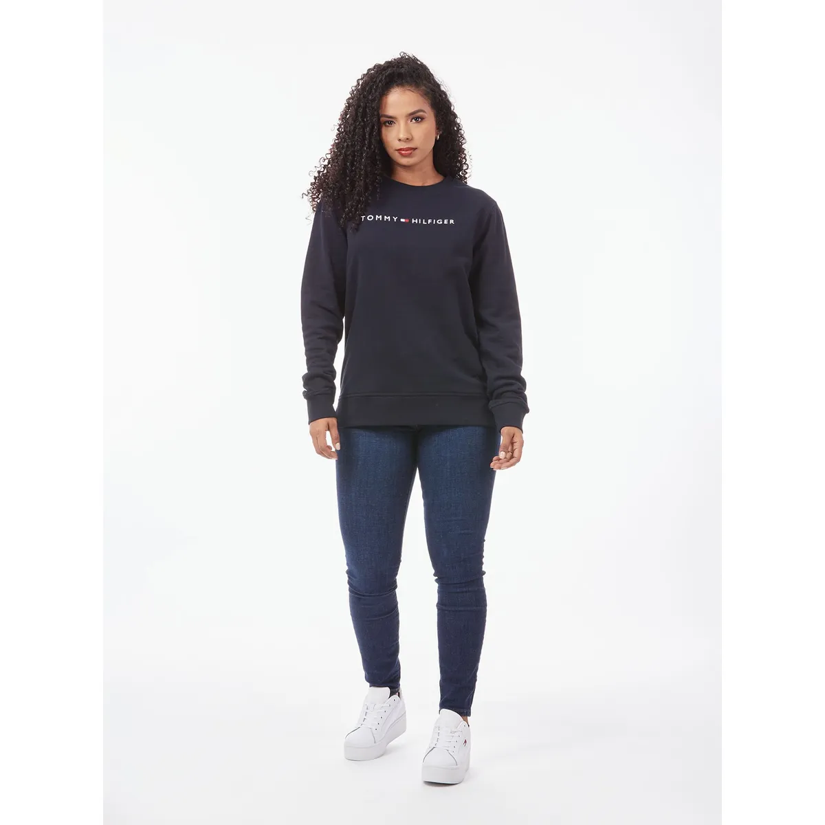 TOMMY HILFIGER - SWEATSHIRT W REG MONOGRAM EMB LS