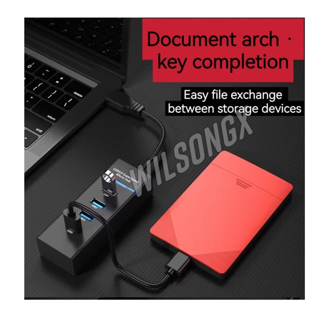 GENERICO - Funda Estuche para Laptop 15 15.6 16 + Extensor Hub Usb 3.0 4 puertos
